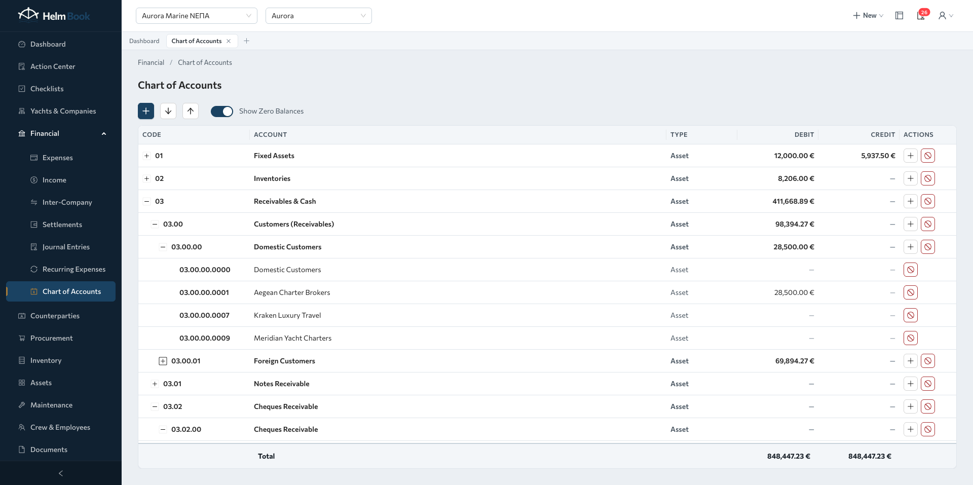 Yacht Expense Recording