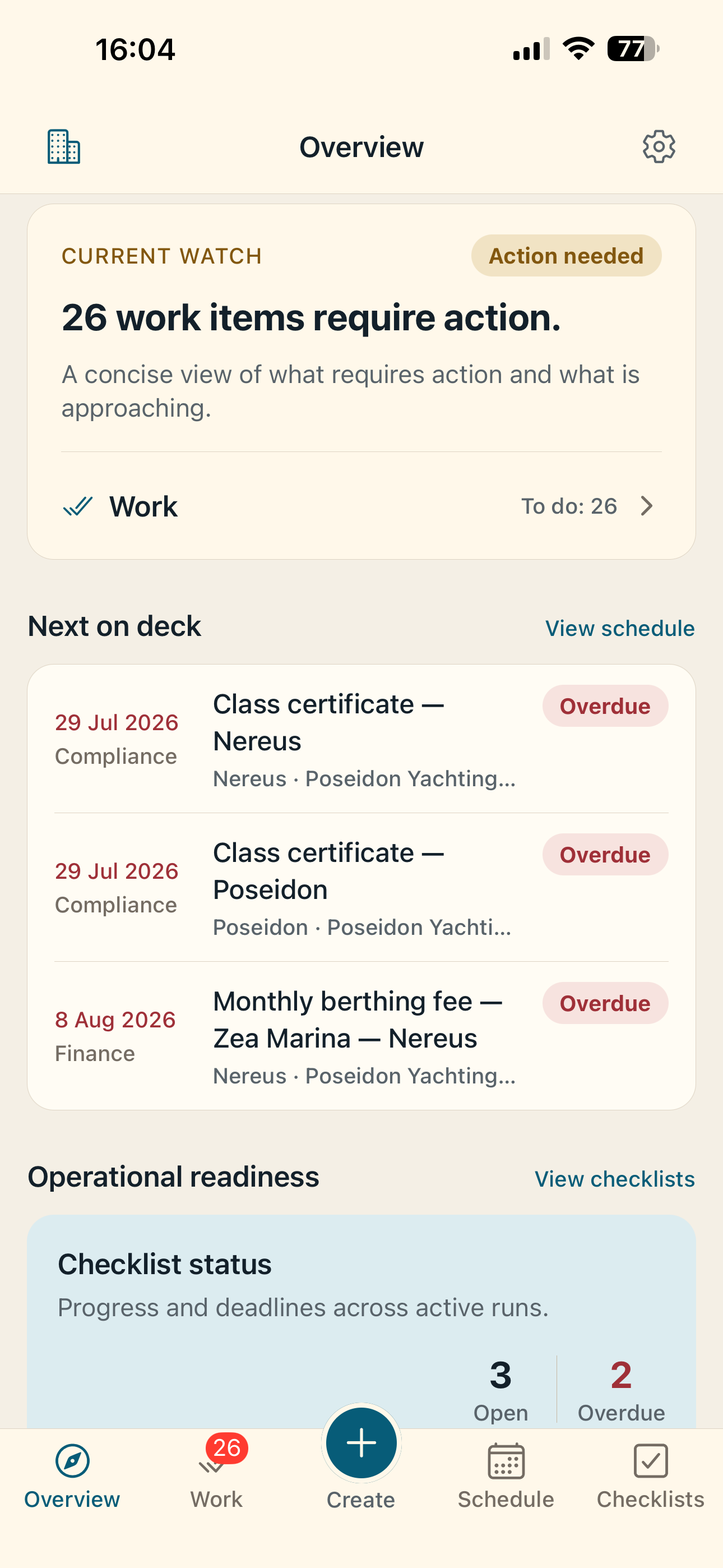 HelmBook Mobile overview in light mode